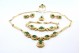 Adereço em ouro com pedras composto por colar, anel, pulseira, brincos ....