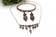 Conjunto de adereço em ouro e prata composto por Pulseira, Gargantilha e Brincos