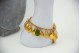 Conjunto de anel, pulseira e gargantilha em ouro amarelo
