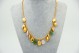 Conjunto de anel, pulseira e gargantilha em ouro amarelo