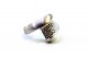 Anel em ouro branco escovado com diamantes (19) em talhe brilhante.