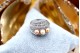 Anel em ouro com lascas de diamantes  e 18 em talhe brilhante 8/8
