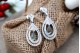 Brincos em ouro em forma de gota com (150) diamantes em talhe brilhante 8/8 