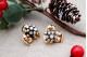 Brincos em ouro e prata com diamantes (14) em talhe brilhante em forma de flor