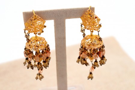 Brincos em ouro de filigrana