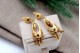 Brincos em ouro com relevos