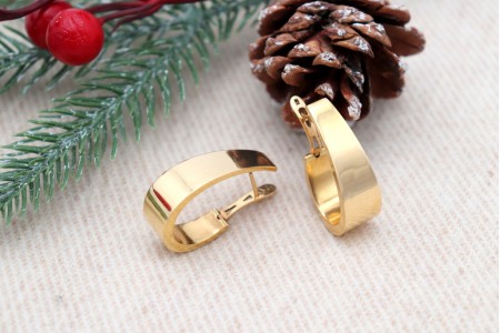 Brincos - argolas em ouro lisos