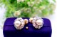 Brincos em ouro branco com lascas de diamante em talhe brilhante e pérola