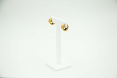 Brincos em forma de argolas em ouro amarelo