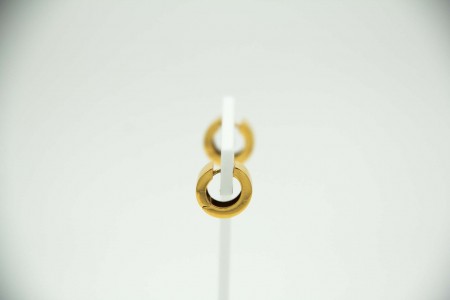 Brincos - argolas em ouro amarelo.