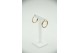 Brincos - argolas em ouro bicolor com relevos.