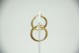 Brincos - argolas em ouro bicolor com relevos.