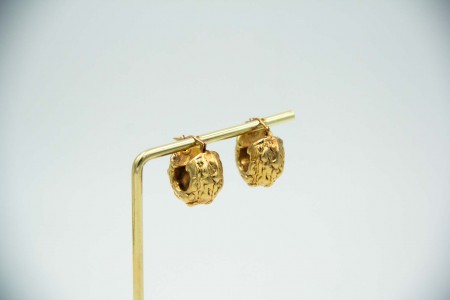Brincor - argolas de ouro amarelo relevdos