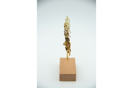Brincos de ouro amarelo com flores e pérolas