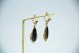 Brincos em ouro amarelo com pingentes articulados, anix lapidados