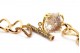 Colar em ouro de argolas com três quartzos lapidados e diamantes 