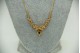 Gargantilha de ouro amarelo com diamantes (95) em talhe brilhante 8/8 e esmerald
