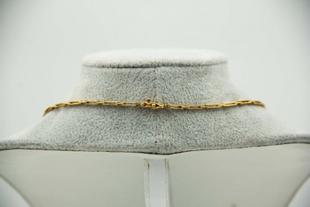 Gargantilha em ouro amarelo com elos articulados e diamantes (22) 