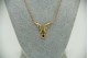 Gargantilha em ouro amarelo com diamantes (31) em talhe brilhante 8/8 e pingente