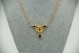 Gargantilha em ouro amarelo com safiras australianas lapidadas, diamantes (9) em