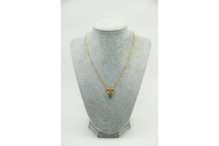  Gargantilha de ouro amarelo com diamantes (19) em talhe brilhante 8/8 
