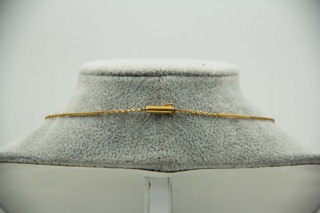  Gargantilha em ouro amarelo com diamantes (19) em talhe brilhante 8/8 