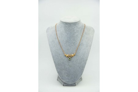 Gargantilha de ouro amarelo com diamantes (13) em talhe brilhante (8/8) 