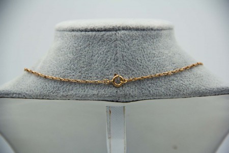 Gargantilha de ouro amarelo com diamantes (13) em talhe brilhante (8/8) 