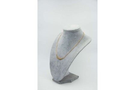 Gargantilha em ouro bicolor com diamantes (31) em talhe brilhante 8/8 