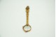 Lorgnon de ouro amarelo com duas lentes e haste relevada de forma dègradè e diam