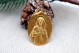 Medalha em ouro em forma oval com Nossa Senhora da Conceição em vulto perfeito 