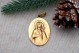Medalha em ouro em forma oval com Nossa Senhora da Conceição em vulto perfeito 