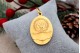 Medalha em ouro em forma oval com Nossa Senhora da Conceição em vulto perfeito 