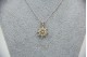 Medalha de ouro branco em forma de estrela com diamantes (17) em talhe brilhante