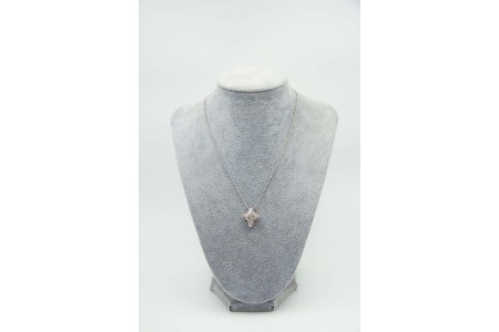 Medalha/pingente em forma de estrela em ouro branco com diamantes (41) 