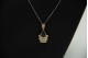 Medalha em forma de lágrima e degradè em ouro branco com diamantes (15) 