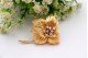 Pregadeira em ouro em forma de flor com (8) diamantes