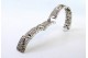  Pulseira em platina de forma articulada com diamantes (257) em talhe brilhante