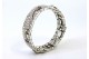  Pulseira em platina de forma articulada com diamantes (257) em talhe brilhante