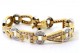 Pulseira em ouro bicolor com 128 diamantes em talhe brilhante 
