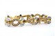 Pulseira em ouro bicolor com 128 diamantes em talhe brilhante 