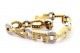 Pulseira em ouro bicolor com 128 diamantes em talhe brilhante 