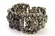 Pulseira em ouro e prata com 25 diamantes em talhe brilhante e lascas