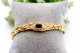 Pulseira em ouro amarelo com elos articulados, diamantes (32) em talhe brilhante