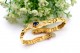 Pulseira em ouro amarelo com elos articulados, diamantes (32) em talhe brilhante