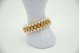 Pulseira de ouro amarelo com diamantes  e pérolas