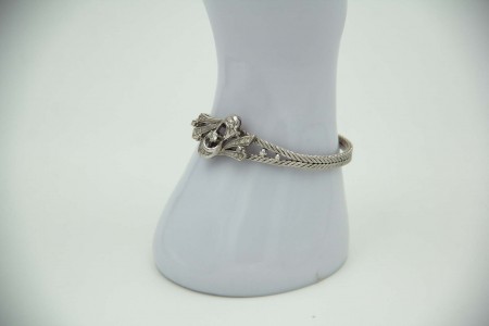 Pulseira de ouro branco com diamantes