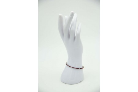 Pulseira articulada de ouro branco com diamantes