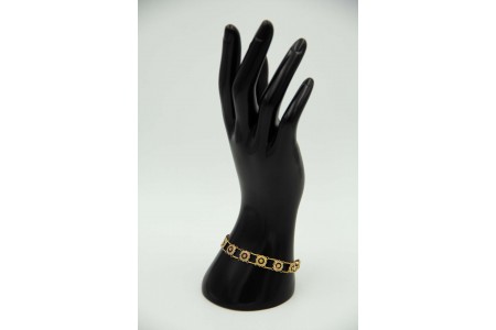 Pulseira articulada ao longo do corpo em ouro amarelo