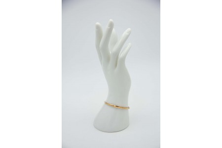 Pulseira de ouro amarelo com pequenos diamantes encastrados